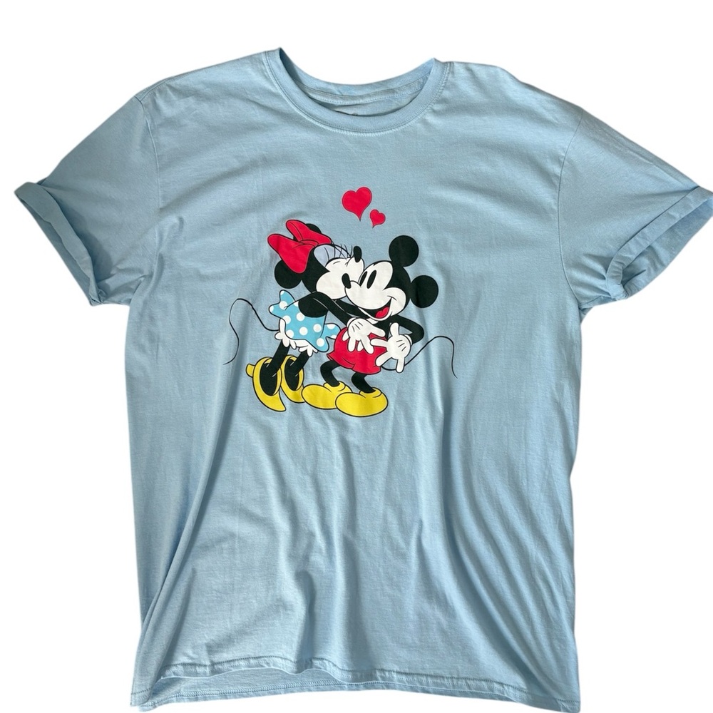 Hybrid Apparel Disney Mickey Minnie Mouse Graphic T-shirt Tee Blue 2X